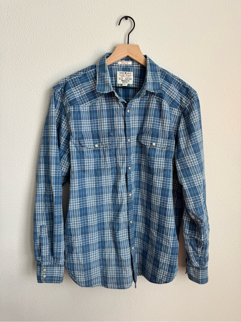 Lucky Brand Blue Plaid Button-Down Shirt